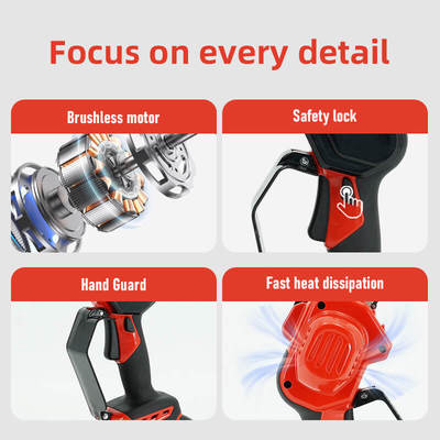 Mini Chainsaw Cordless Electric Chain Saw Rechargeable Battery Powered Handheld Saw for Trees Wood Cutting