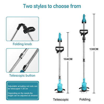 Portable Electric Brush Cutter Cordless Grass Trimmer Battery Powered Lawn Trimmer